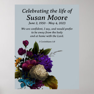 Poster Funeral Floral Sombrio