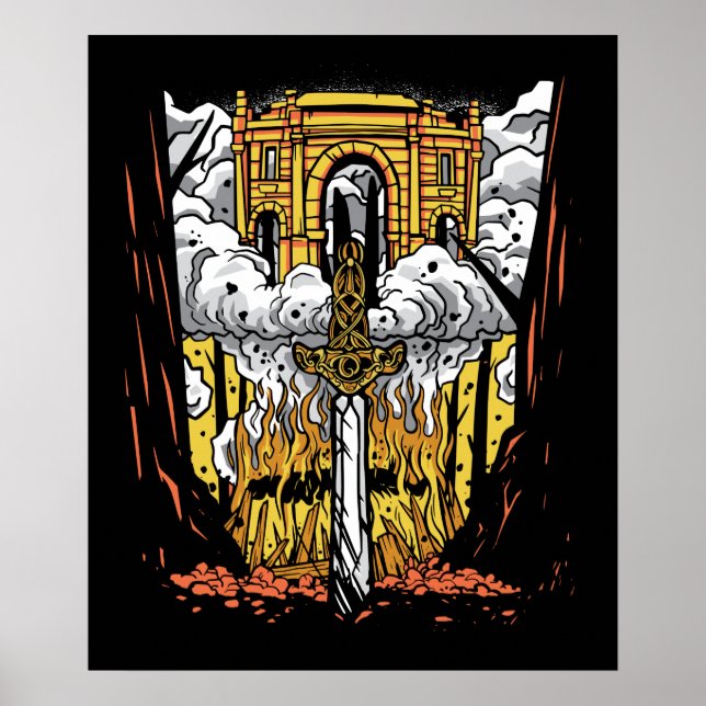 Poster Funeral Viking (Frente)