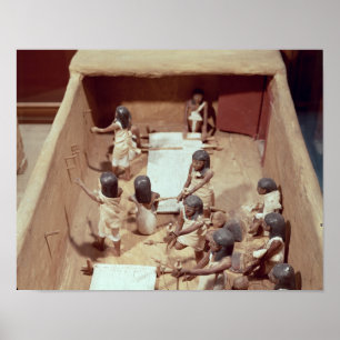 Póster Funerary model of a textile workshop
