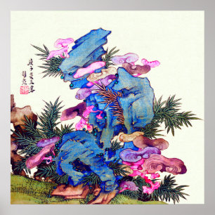 Poster Fungo Japonês no Bamboo por Hayashi Rōen