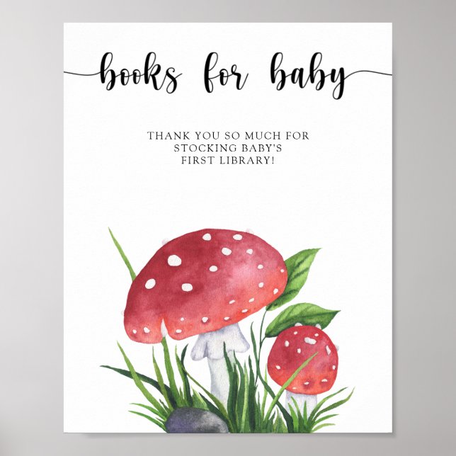 Poster Fungos de aquarela - livros para bebê (Frente)