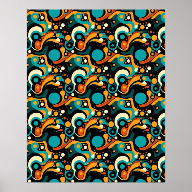 Poster Funk abstrato Retro (Frente)