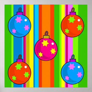 Poster Funky Baubles