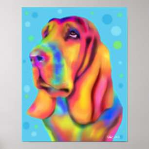 Poster Funky de Basset Hound