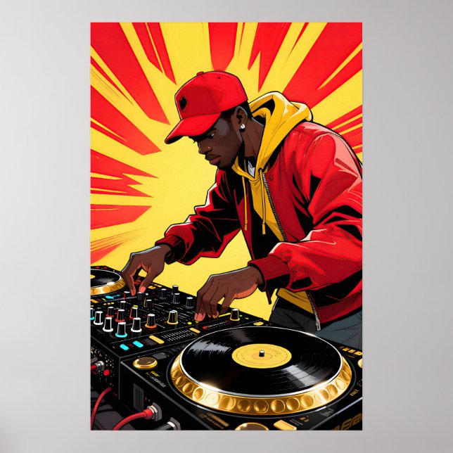 Poster Funky DJ  Pop Art (Frente)