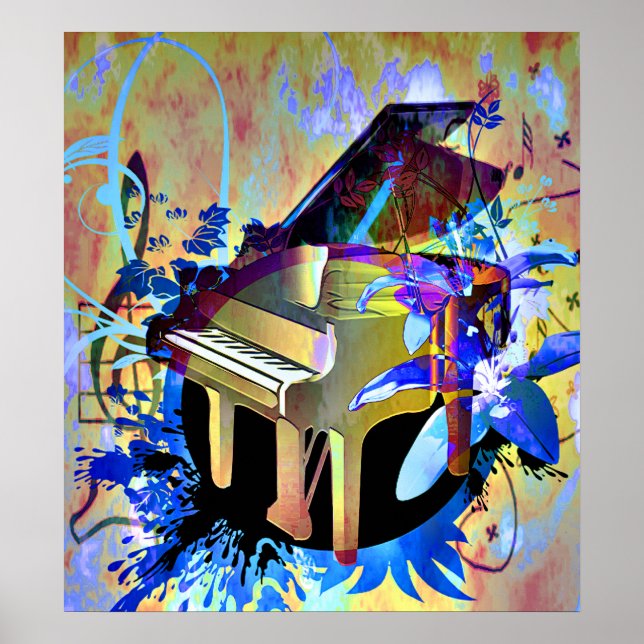 Póster Funky Piano (Frente)