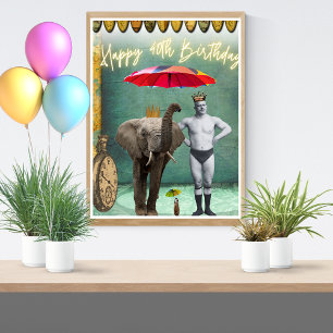 Poster Funky Vintage Strongman