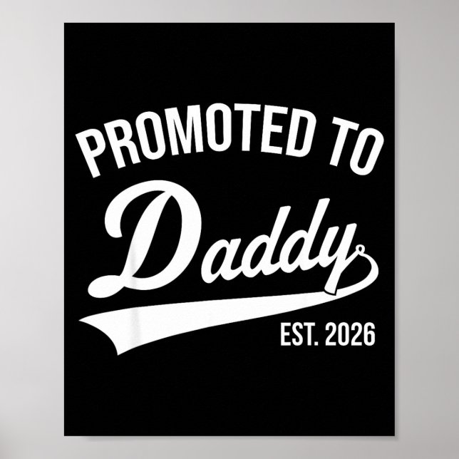 Poster Funny 1st Time Dad Est 2026 New Dad New First Fath (Frente)