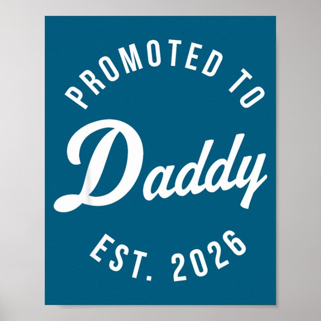 Poster Funny 1st Time Dad Est 2026 New Dad New First Fath (Frente)