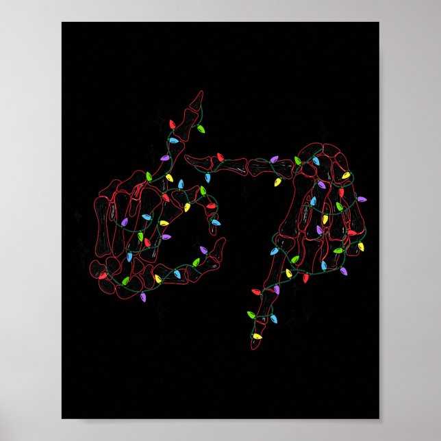 Poster Funny 67 Hand Six Seven Meme Brainrot Christmas Xm (Frente)