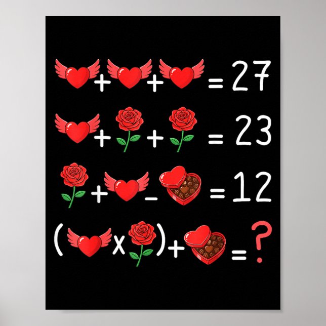 Poster Funny 67 Math Teacher Valentine Math Teacher Women (Frente)
