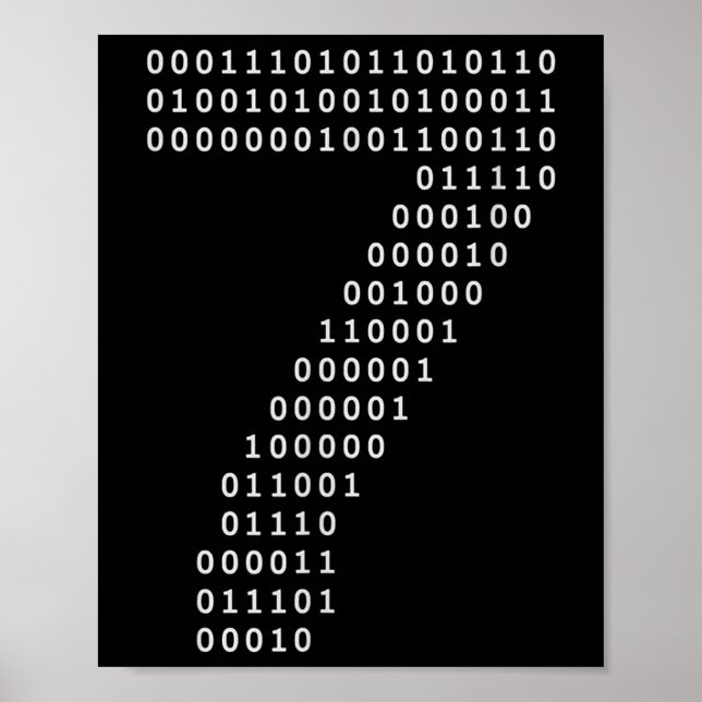 Poster Funny 67 Meme Binary Code Tech Geek Digital Six Se (Frente)