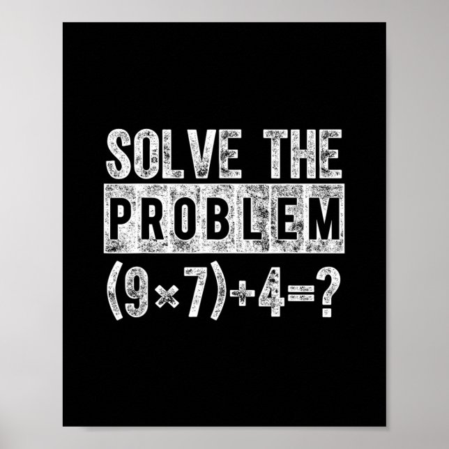 Poster Funny 67 Meme Pemdas Elementary Math Teacher Brain (Frente)