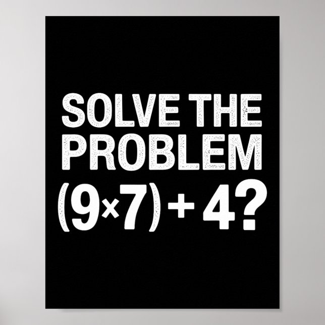 Poster Funny 67 Meme Pemdas Professor de Matemática Brain (Frente)