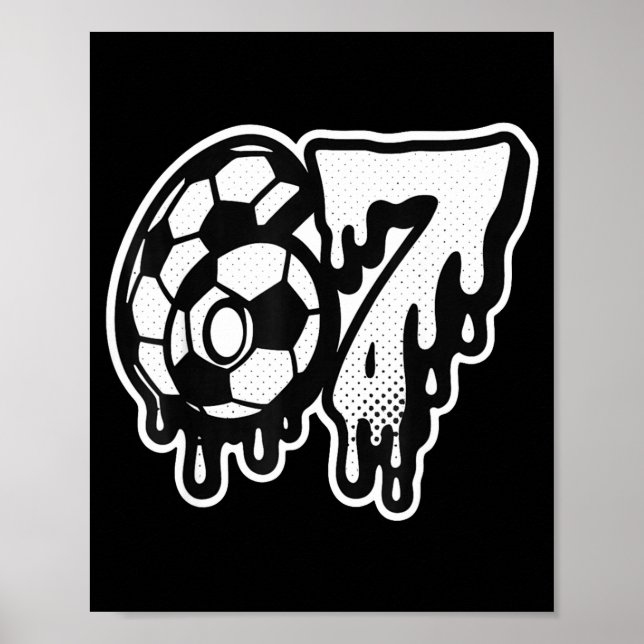 Poster Funny 67 Meme Slang Soccer Ice Cream Drip Six Seve (Frente)