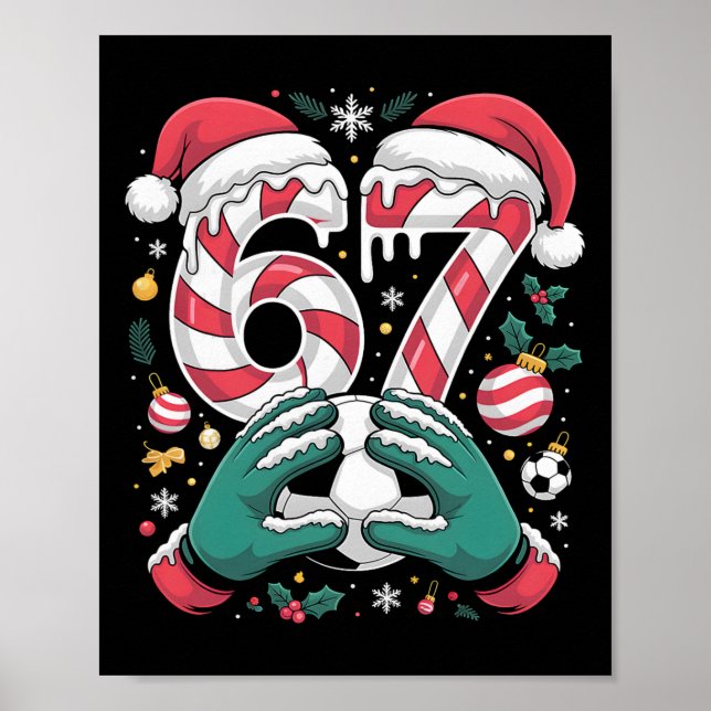 Poster Funny 67 Six Seven Soccer Goalkeeper Funny Meme Ch (Frente)