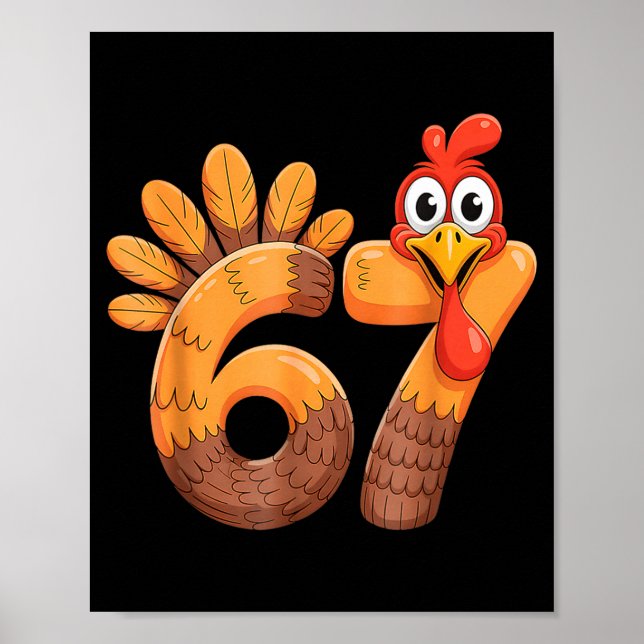 Poster Funny 67 Thanksgiving Turkey  (Frente)