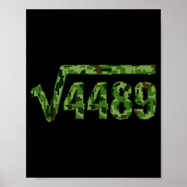 Poster Funny 67 Trendy Square Root 4489 Camo Tee  (Frente)