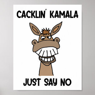 Poster Funny Anti Kamala Harris Rindo de Donkey