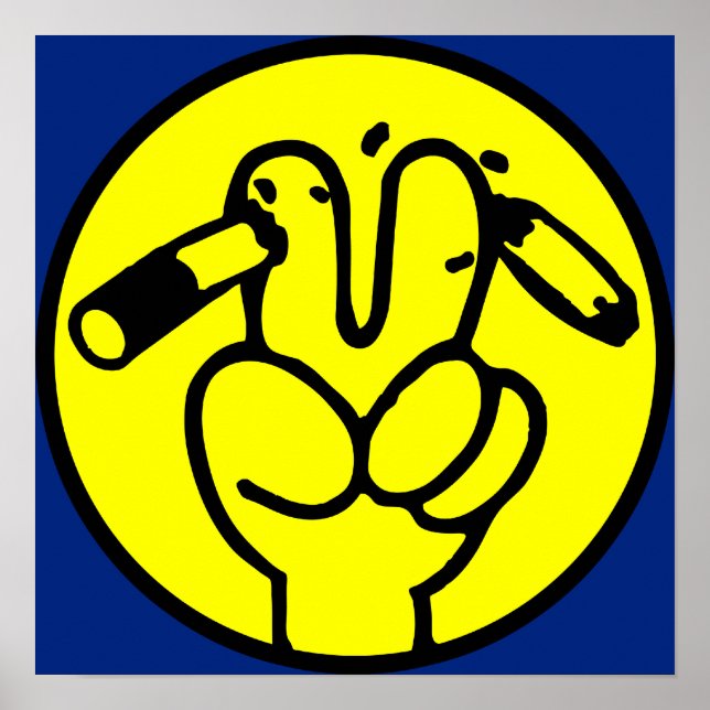 Póster Funny Anti Smoking ⚠ Sinal Tailandês ⚠ (Frente)