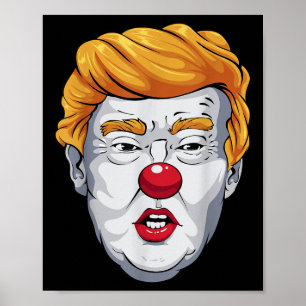 Poster Funny Anti Trump Palhaço Eleitoral 2024