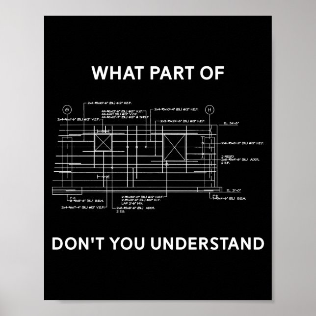 Poster Funny Architectural Civil Engineering Engineer  (Frente)