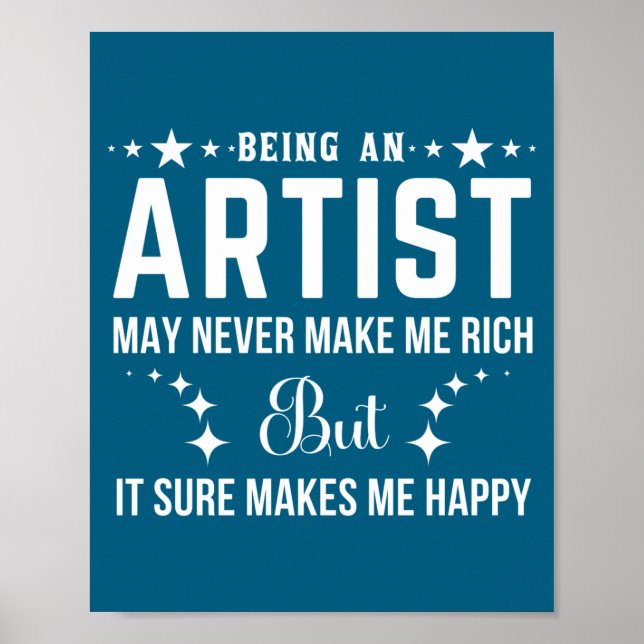 Poster Funny Artist Quote Being An Cool Artist  (Frente)