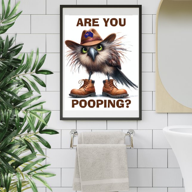 Póster Funny austral Kookaburra Neutral Terthy Toilet (Criador carregado)