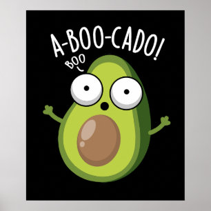 Poster Funny Avocado Avocado Assustado Torra Escuro BG