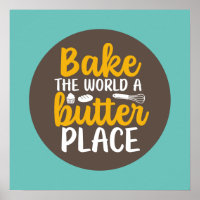 Funny Baking Typografia Retro Kitchen Décor