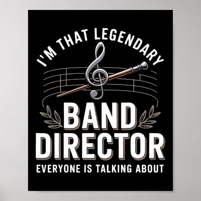 Poster Funny Band Director Music Teacher Back To School  (Frente)