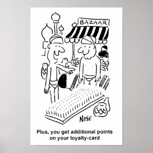 Poster Funny Bed of Unhas Indian Bazaar Marketplace