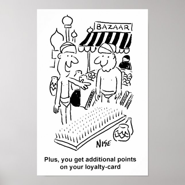 Poster Funny Bed of Unhas Indian Bazaar Marketplace (Frente)