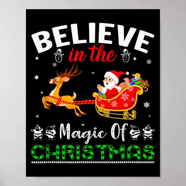 Poster Funny Believe In The Magic Of Christmas  (Frente)
