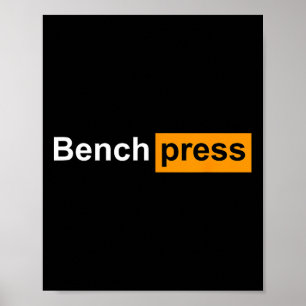 Poster Funny Bench Press Gym Powerinclusive Bodybuilding 