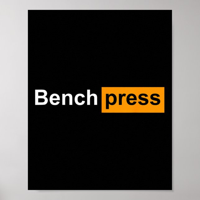 Poster Funny Bench Press Gym Powerinclusive Bodybuilding  (Frente)