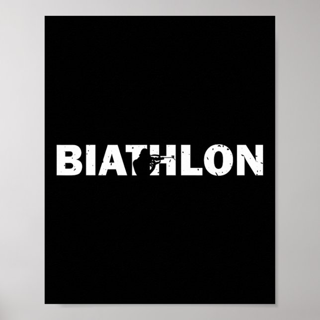 Poster Funny Biathlon Biathlete Saping Skiting Target Sp (Frente)