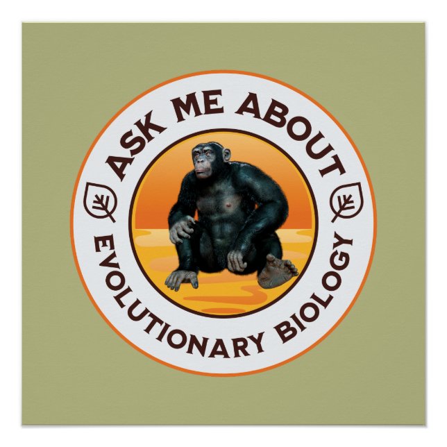 Póster Funny Biology Teacher Evolution Humor Gift (Frente)