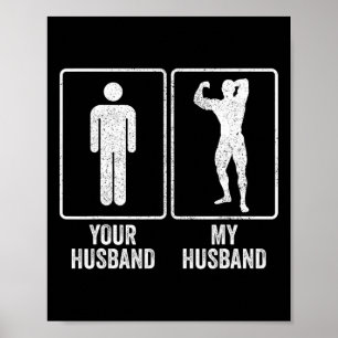 Poster Funny Bodybuilder Bodybuilding Husband Relationshi