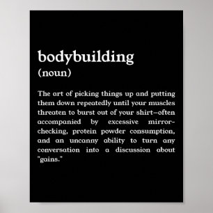 Poster Funny Bodybuilding Definition 1