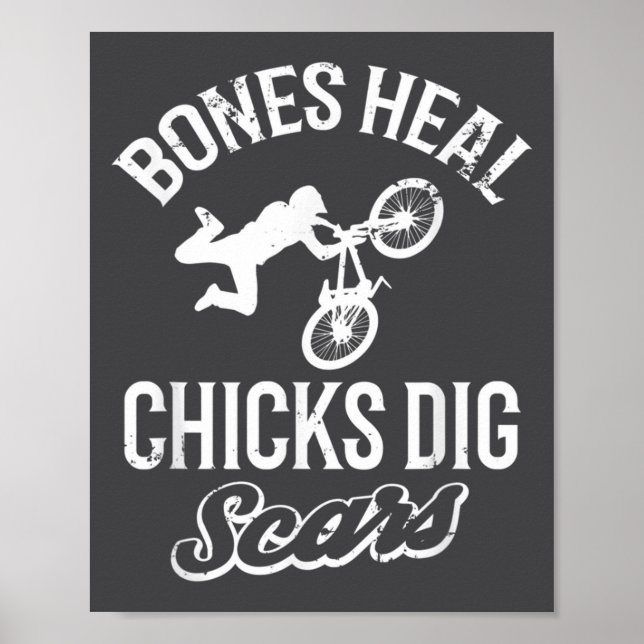 Poster Funny Bones Heal Chicks Dig S Bmx Biking  (Frente)
