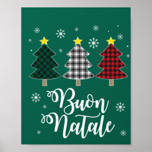 Poster Funny Buon Natale Itália Natal Feriado Italiano Ch