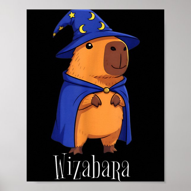Poster Funny Capybara Wizard Costume Wizabara Graphic Kid (Frente)