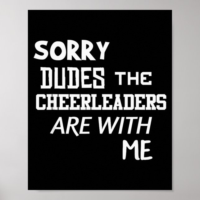 Poster Funny Cheerleader Brother Sorry Dudes Gift Son Kid (Frente)