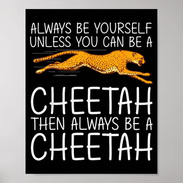 Poster Funny Cheetah Art For Men Women Kids Animal Safari (Frente)
