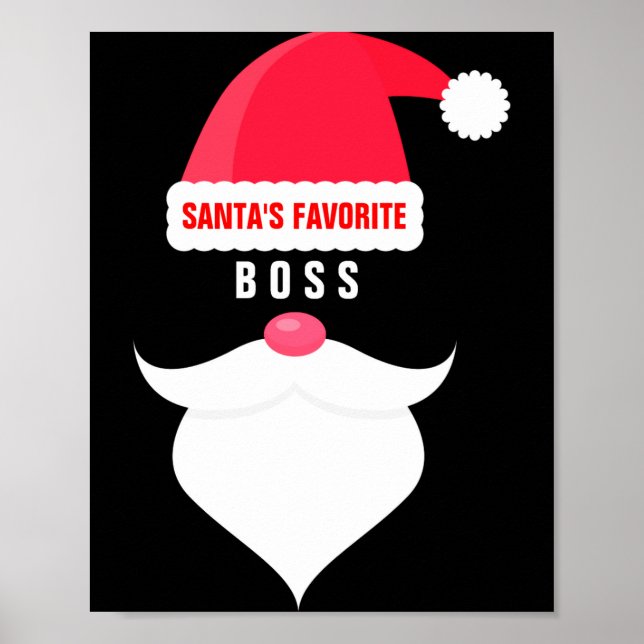Poster Funny Christmas Santas Favorite Boss  (Frente)
