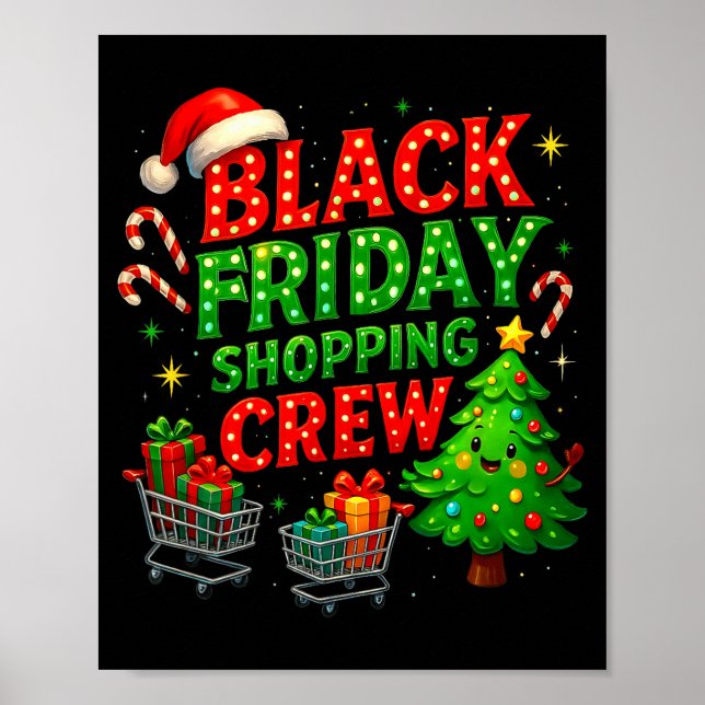 Poster Funny Christmas Shopng Crew  (Frente)