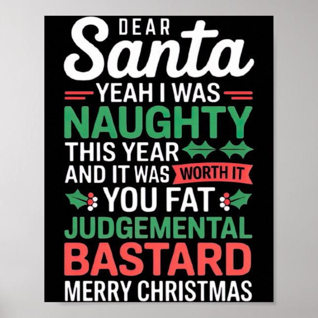 Poster Funny Christmas T Shirt  (Frente)