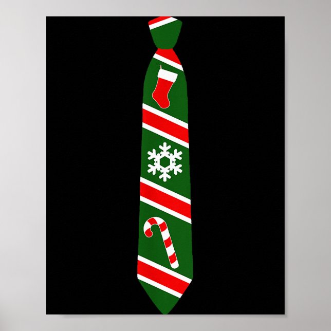 Poster Funny Christmas Tie - Holiday Tuxedo Fun Tee Desig (Frente)