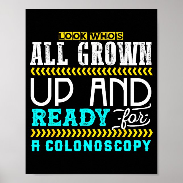 Poster Funny Colonoscopy Joke Medical Humor Checkup  (Frente)